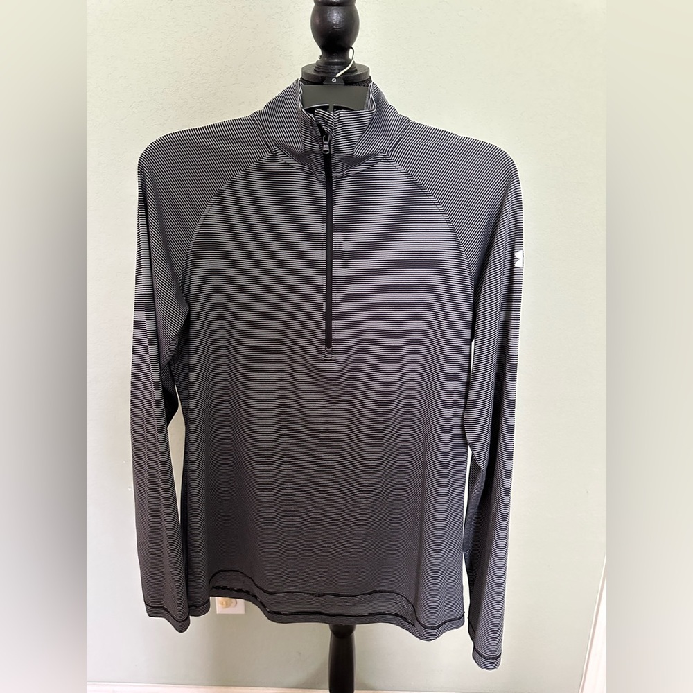 Under Armour‎ Pullover Womens Medium Black Sweater Lightweight Zip Outdoors Gym